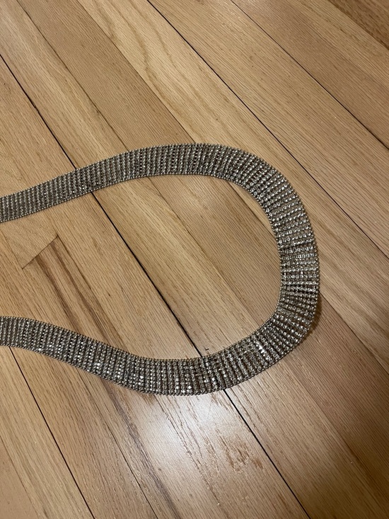 Rhinestone Chain Belt - Silver Sparkle Waist Accessory - Free people - Picture 4 of 7